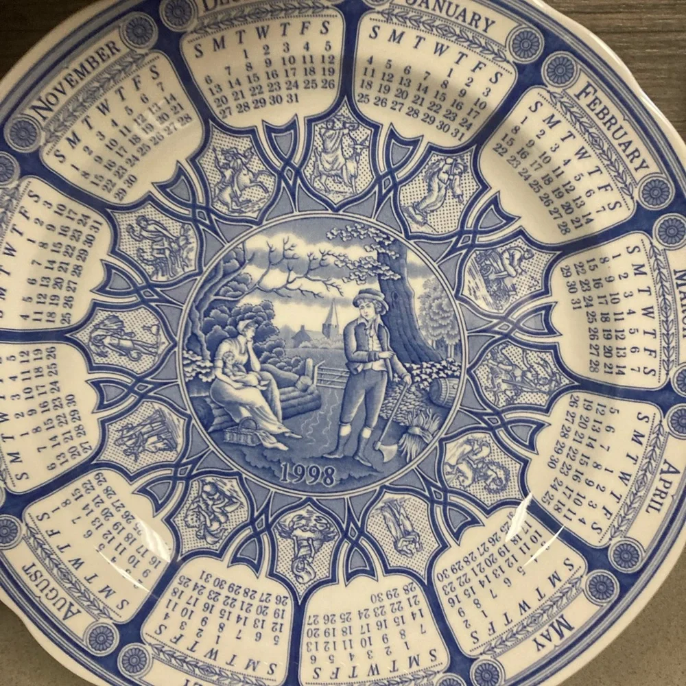 Spode Blue Room Calendar Plates - Picture 4 of 9